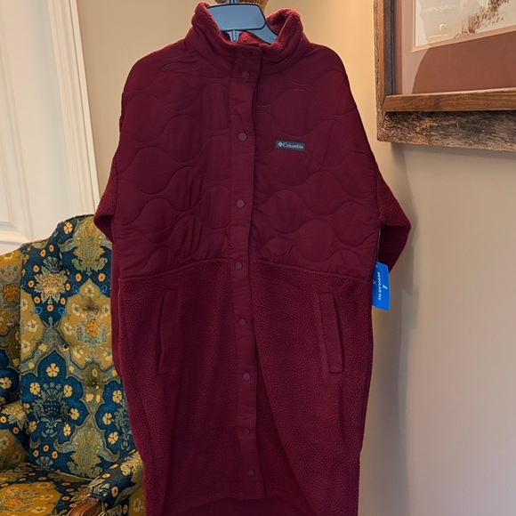 Columbia Womens Rich Wine Cloud Point Long Fleece Jacket/NWT/M - Picture 14 of 15